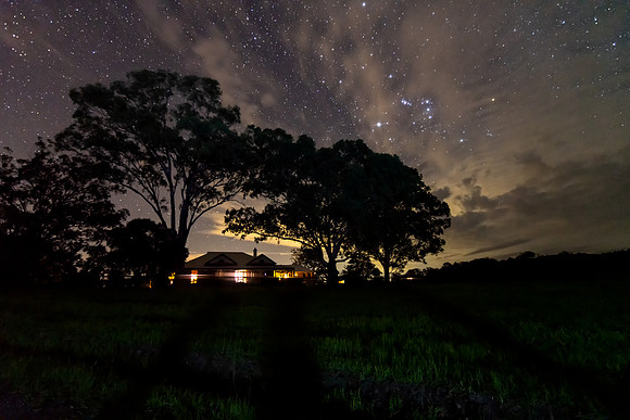Rural Countryside Starry Night