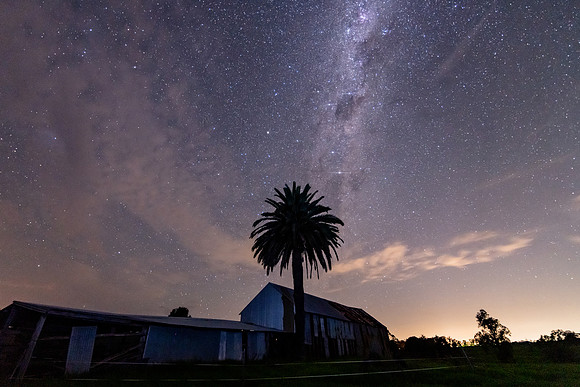 Milky Way and Rural Farm Shed