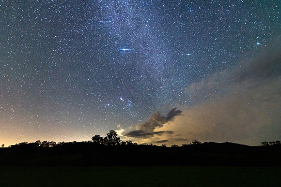 Milky Way in a slight hazy summer sky