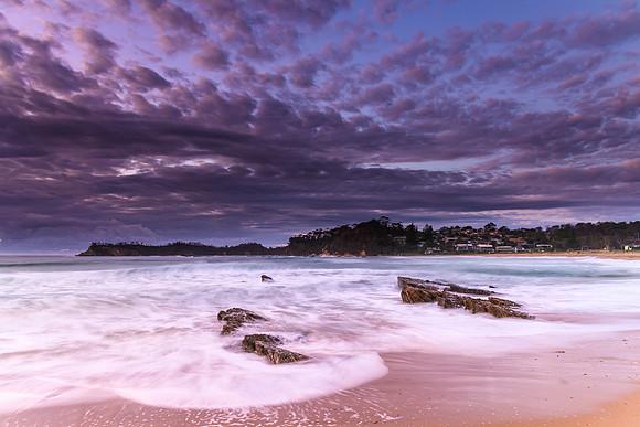 Clouds and Surf - Sunrise at Malua Bay