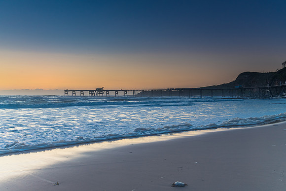 Sunrise Seascape and Sea Foam