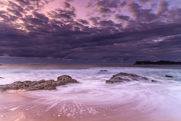 Clouds and Surf - Sunrise at Malua Bay