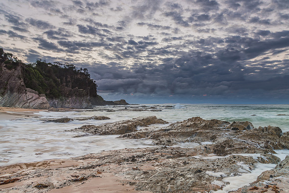 Clouds and Surf - Sunrise at Malua Bay
