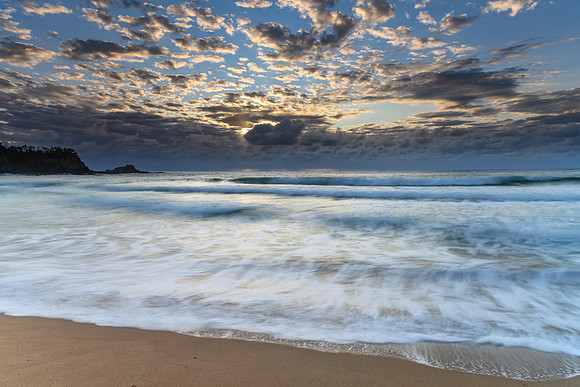 Clouds and Surf - Sunrise at Malua Bay