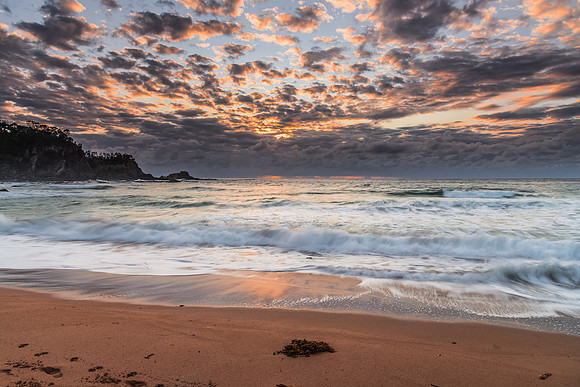 Clouds and Surf - Sunrise at Malua Bay