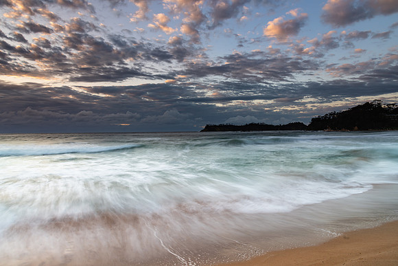 Clouds and Surf - Sunrise at Malua Bay