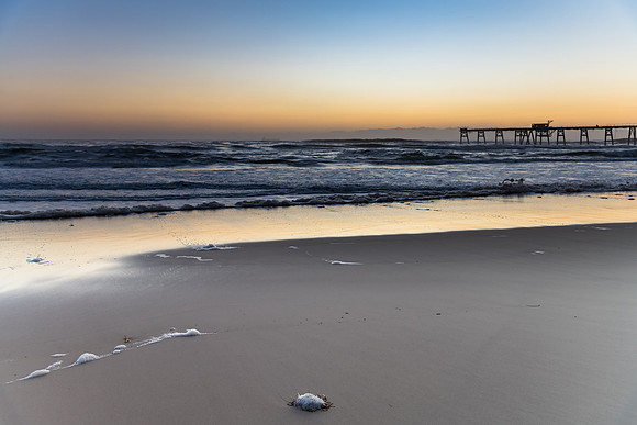 Sunrise Seascape and Sea Foam
