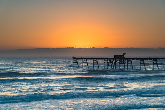 Sunrise Seascape and Sea Foam