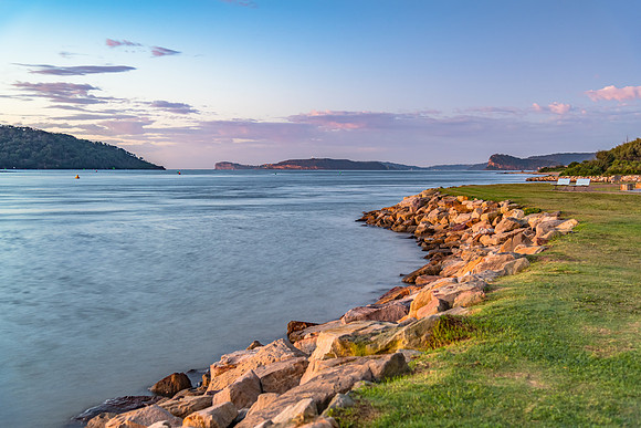 Sunrise over the Bay with Boats