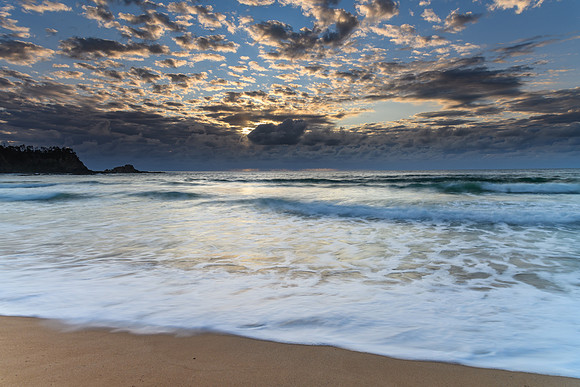 Clouds and Surf - Sunrise at Malua Bay