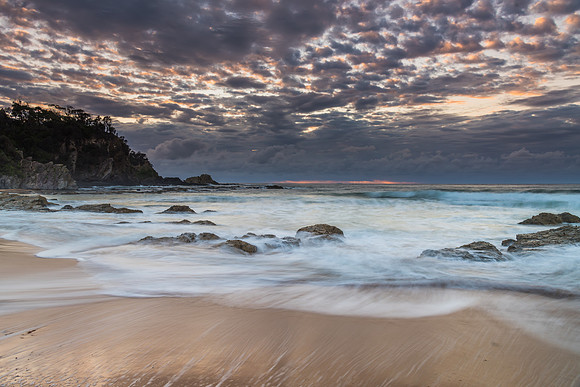 Clouds and Surf - Sunrise at Malua Bay