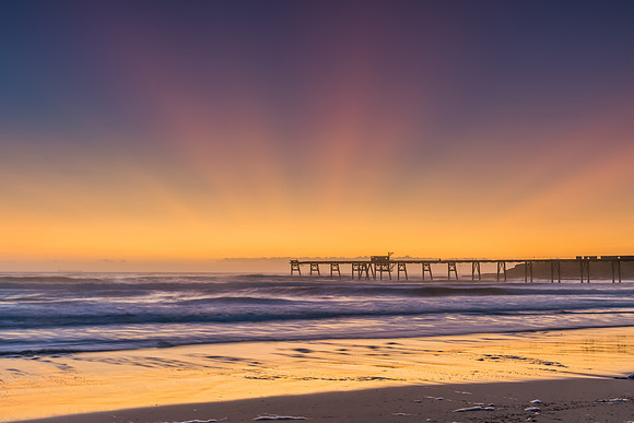Sunrise Seascape and Sea Foam