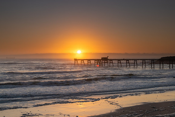 Sunrise Seascape and Sea Foam