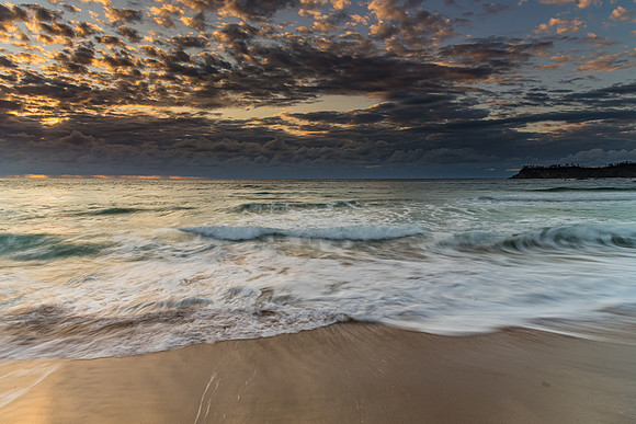 Clouds and Surf - Sunrise at Malua Bay