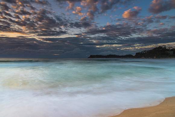 Clouds and Surf - Sunrise at Malua Bay