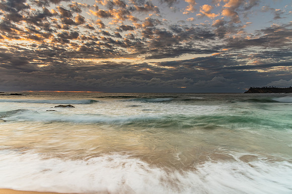 Clouds and Surf - Sunrise at Malua Bay
