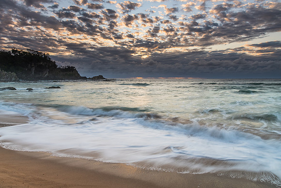 Clouds and Surf - Sunrise at Malua Bay