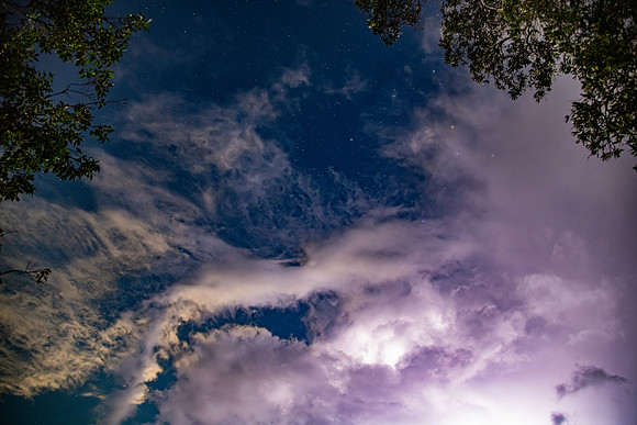 High in the Sky - Clouds and Stars as the Storm begins to Roll i