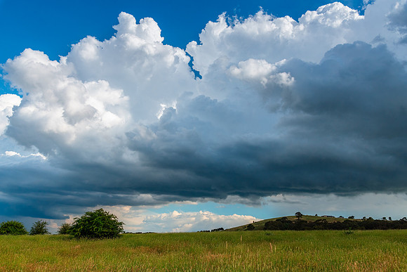 Storms rolling across the sky