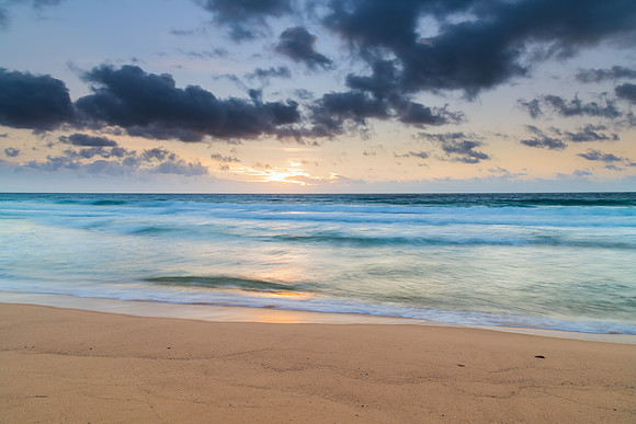 Clouds, sea and surf sunrise seasape