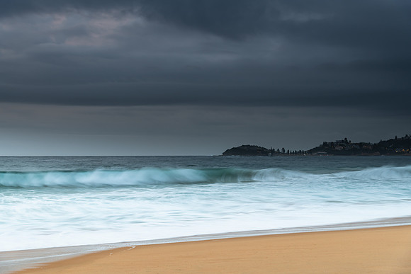 Rain Clouds and Early Morning Seascape
