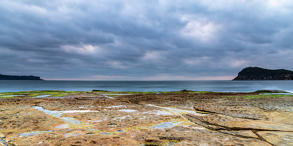 Cloud Cover rolling in Panoramic Seascape
