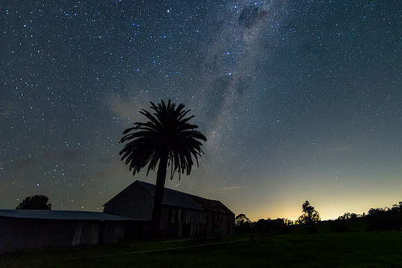 Milky Way and Rural Farm Shed