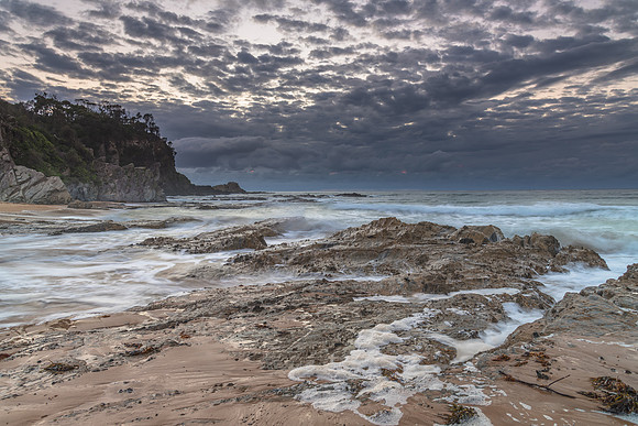 Clouds and Surf - Sunrise at Malua Bay