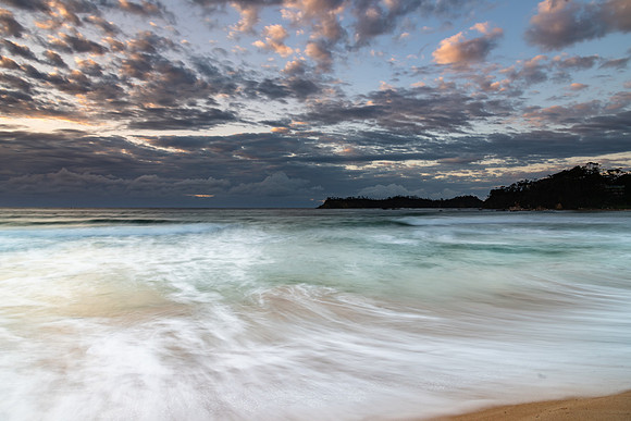 Clouds and Surf - Sunrise at Malua Bay