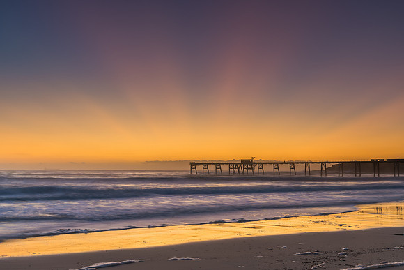 Sunrise Seascape and Sea Foam