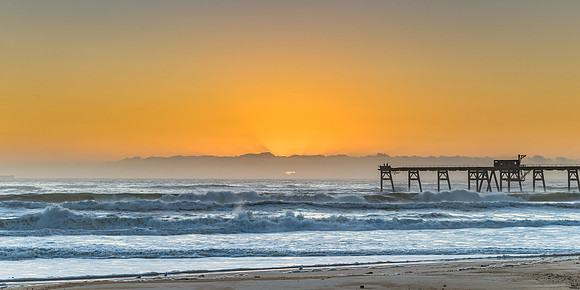 Sunrise Seascape and Sea Foam