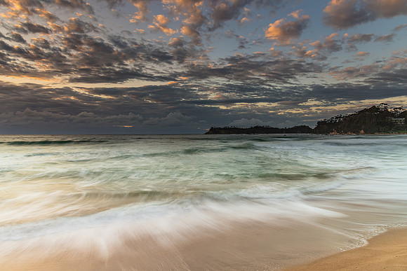 Clouds and Surf - Sunrise at Malua Bay