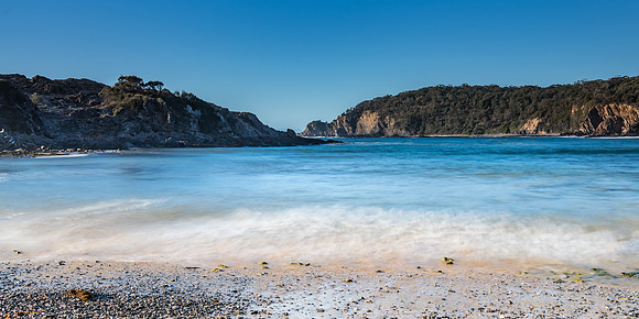 Winter at the bay - a seascape with rock formations