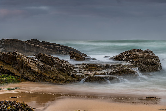 Rocks and waves - sunrise seascape at Bermagui