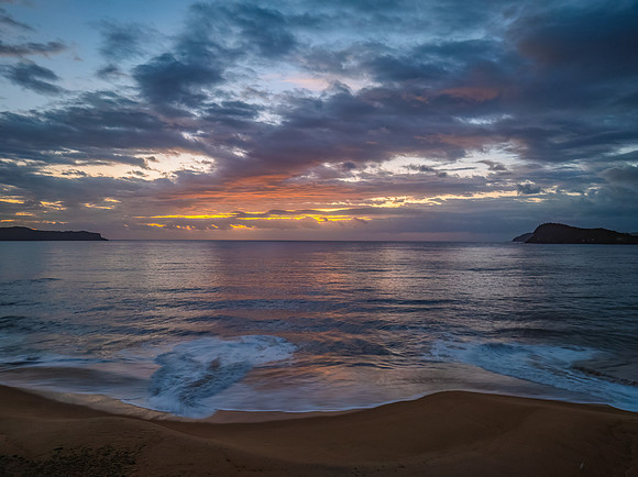 After the rain sunrise at the seaside