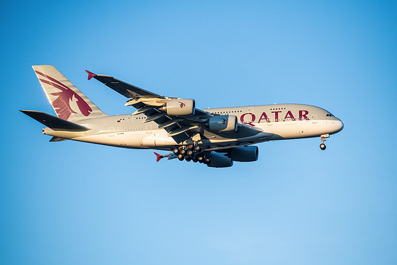 A7-APH - Airbus A380-861 - Qatar Airways flying in the later aft