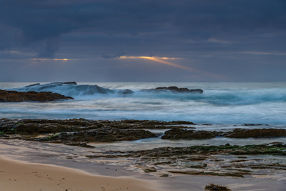 Rocks and waves - sunrise seascape at Bermagui
