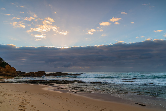 Rocks and waves - sunrise seascape at Bermagui