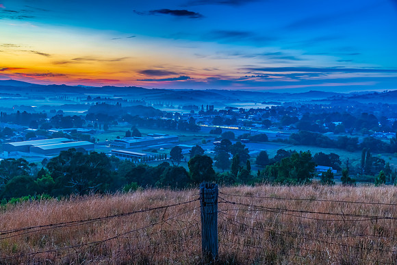Sunrise over Blayney and surrounding countryside