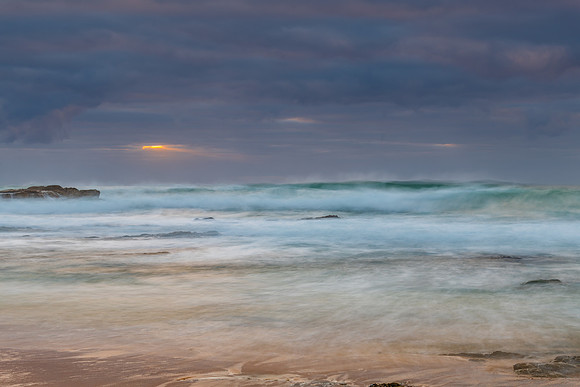 Rocks and waves - sunrise seascape at Bermagui
