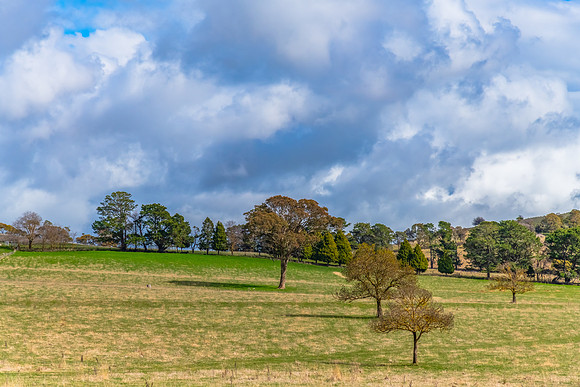 Winter rural landscapes with clouds and countryside views