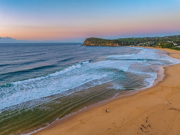 Sunrise seascape with clear skies