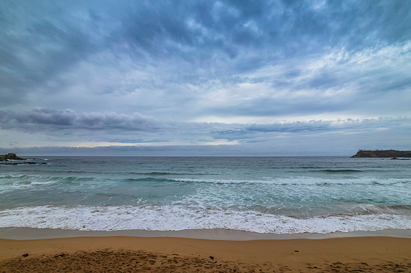 Rain clouds at the seaside