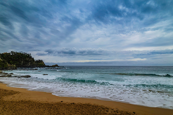 Rain clouds at the seaside