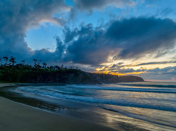 McKenzies Beach Autumn Sunrise with Clouds
