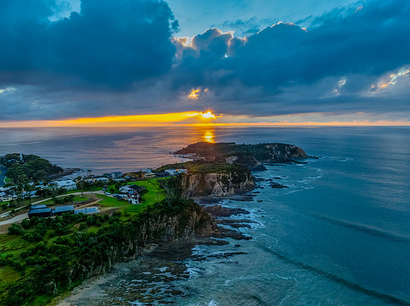 McKenzies Beach Autumn Sunrise with Clouds