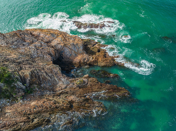 Aerial views over Guerilla Bay - Batemans Bay