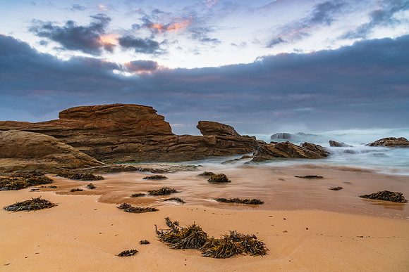 Rocks and waves - sunrise seascape at Bermagui