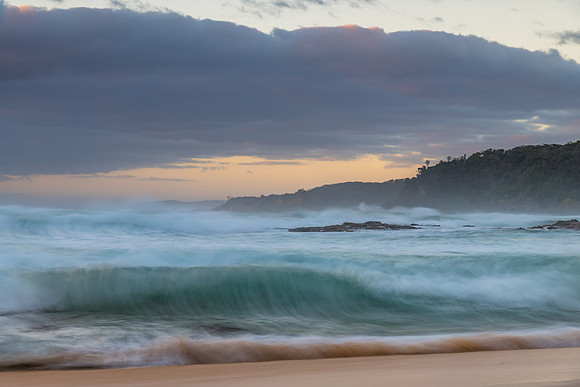 Rocks and waves - sunrise seascape at Bermagui
