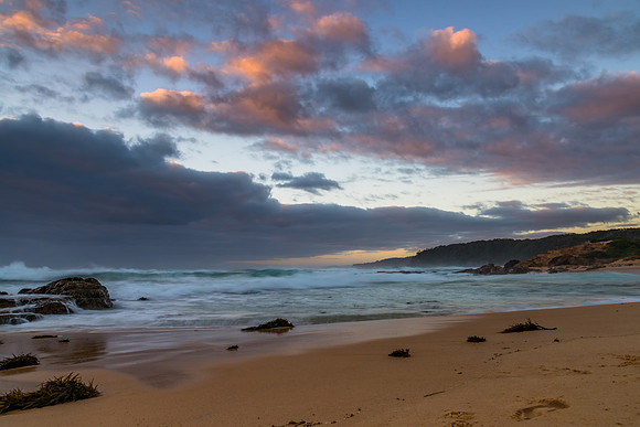 Rocks and waves - sunrise seascape at Bermagui